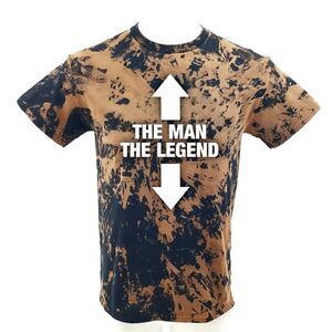 THE MAN THE LEGEND Funny T-shirt Nerd Humor Acid Washed Distressed Rock Band Tee